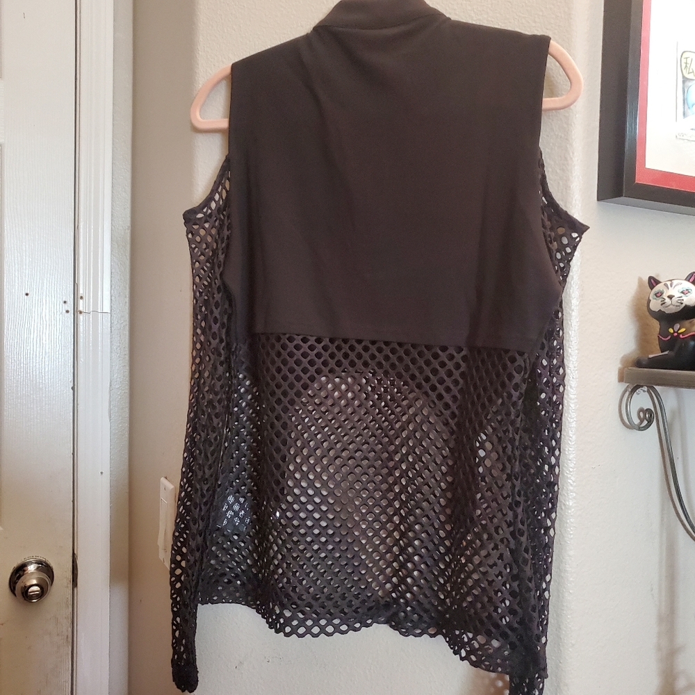 Killstar Black Mesh Long Sleeve Top - Picture 3 of 4
